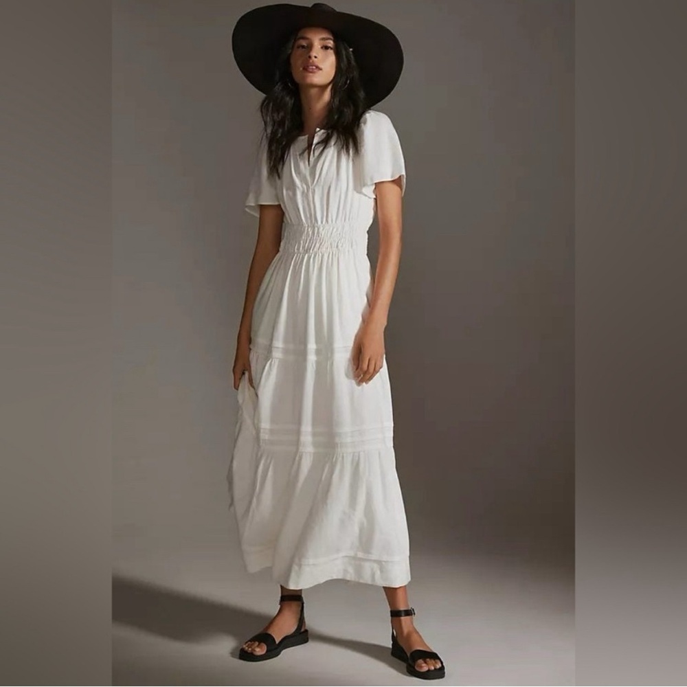 Anthropologie Sonerset Dress white xxs
